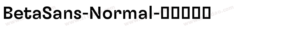 BetaSans-Normal字体转换