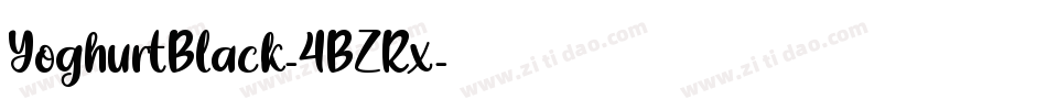 YoghurtBlack-4BZRx字体转换