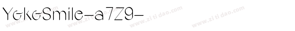 YokoSmile-a7Z9字体转换