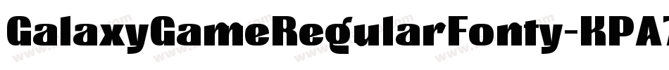 GalaxyGameRegularFonty-KPA7字体转换