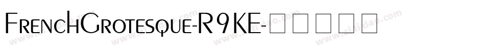 FrenchGrotesque-R9KE字体转换
