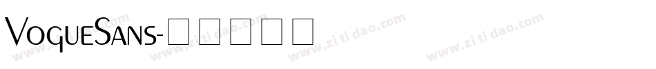 VogueSans字体转换