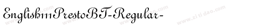English111PrestoBT-Regular字体转换