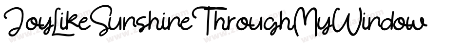 JoyLikeSunshineThroughMyWindowpane-4WrB字体转换