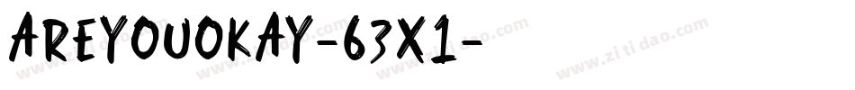 AreYouOkay-63x1字体转换