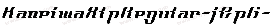 KaneiwaAlpRegular-jEpG字体转换
