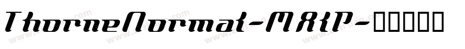 ThorneNormal-MAlP字体转换