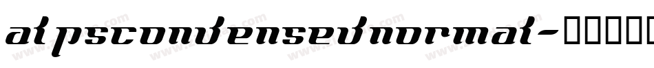 alpscondensednormal字体转换