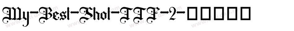 My-Best-Shot-TTF-2字体转换