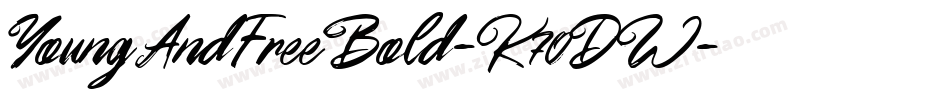 YoungAndFreeBold-K70DW字体转换