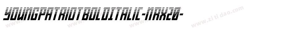 YoungPatriotBoldItalic-nRx20字体转换