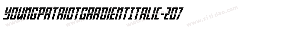 YoungPatriotGradientItalic-2O7je字体转换
