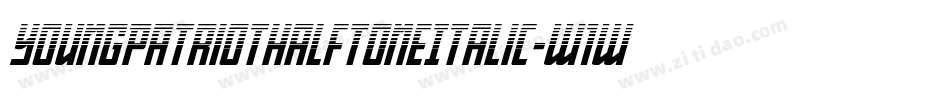 YoungPatriotHalftoneItalic-w1wPw字体转换