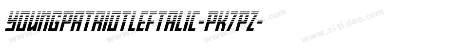 YoungPatriotLeftalic-PK7PZ字体转换