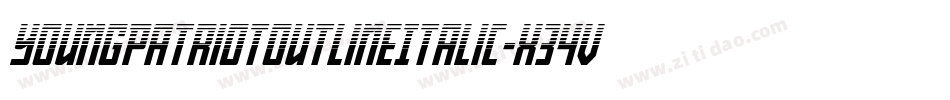 YoungPatriotOutlineItalic-X34VZ字体转换