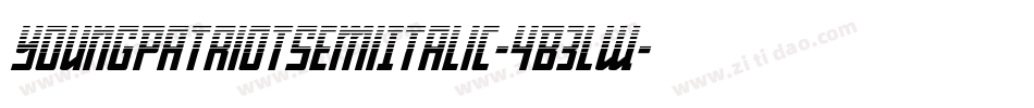 YoungPatriotSemiItalic-4B3LW字体转换