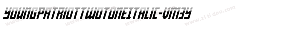 YoungPatriotTwoToneItalic-vm3yD字体转换