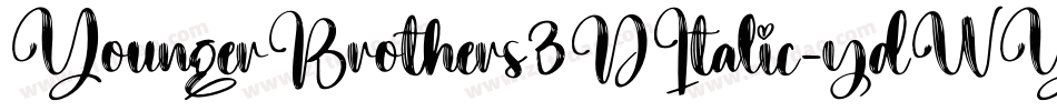 YoungerBrothers3DItalic-ydWY字体转换