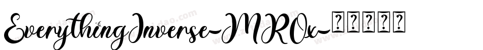 EverythingInverse-MROx字体转换