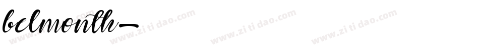 belmonth字体转换