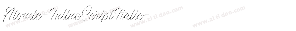 Atomic-InlineScriptItalic字体转换