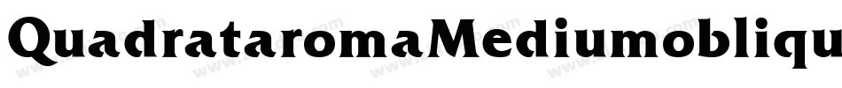 QuadrataromaMediumoblique-lPRX字体转换