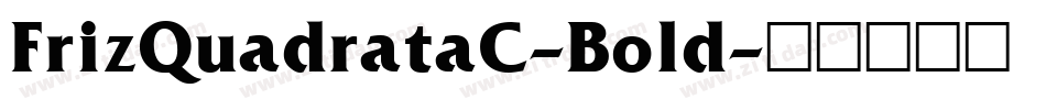 FrizQuadrataC-Bold字体转换