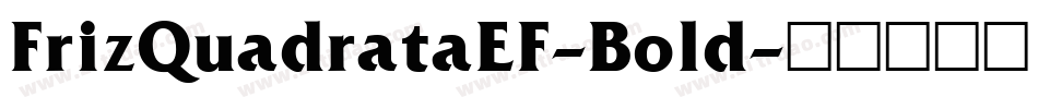 FrizQuadrataEF-Bold字体转换