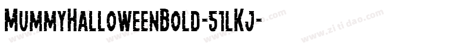 MummyHalloweenBold-51lKj字体转换