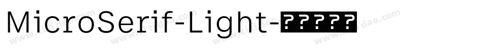MicroSerif-Light字体转换