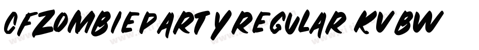 CfZombiePartyRegular-KvBW字体转换