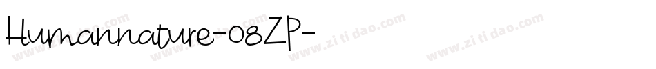 Humannature-08ZP字体转换