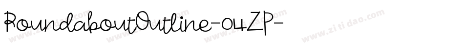 RoundaboutOutline-04ZP字体转换