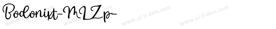 Bodonixt-MLZp字体转换