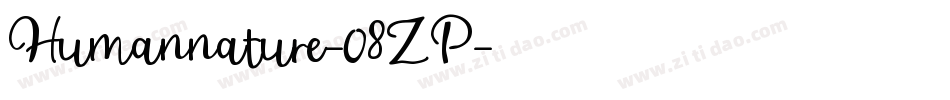 Humannature-08ZP字体转换