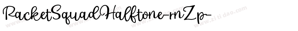 RacketSquadHalftone-rnZp字体转换