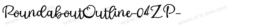 RoundaboutOutline-04ZP字体转换