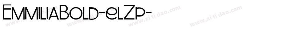 EmmiliaBold-elZp字体转换