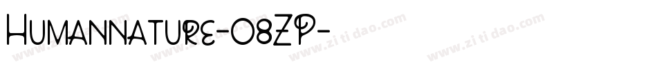 Humannature-08ZP字体转换