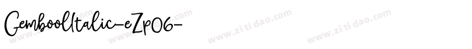 GemboolItalic-eZp06字体转换
