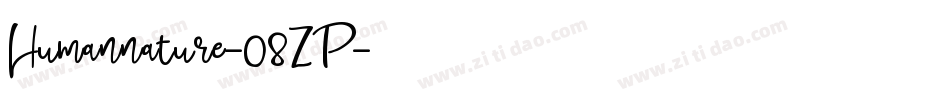 Humannature-08ZP字体转换
