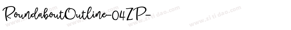 RoundaboutOutline-04ZP字体转换