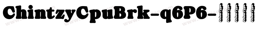 ChintzyCpuBrk-q6P6字体转换