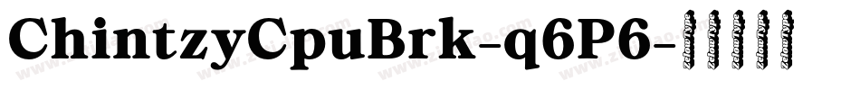 ChintzyCpuBrk-q6P6字体转换
