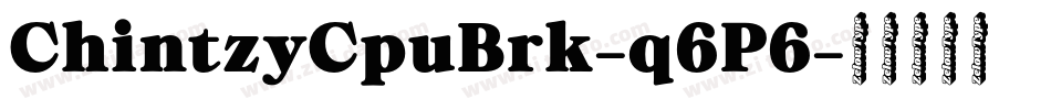 ChintzyCpuBrk-q6P6字体转换