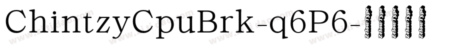 ChintzyCpuBrk-q6P6字体转换