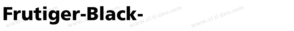 Frutiger-Black字体转换