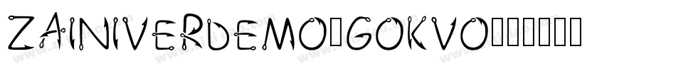 ZainiverDemo-GOKvO字体转换