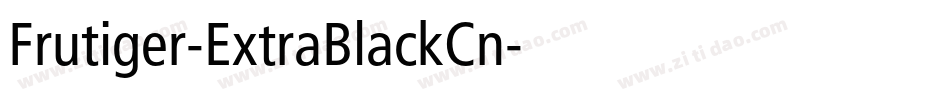 Frutiger-ExtraBlackCn字体转换