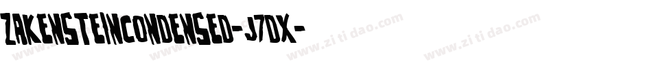ZakensteinCondensed-J7dx字体转换
